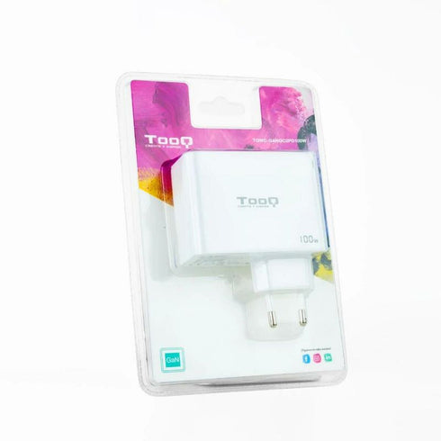 Cargador de Pared TooQ TQWC-GANQC2PD100W Blanco 100 W